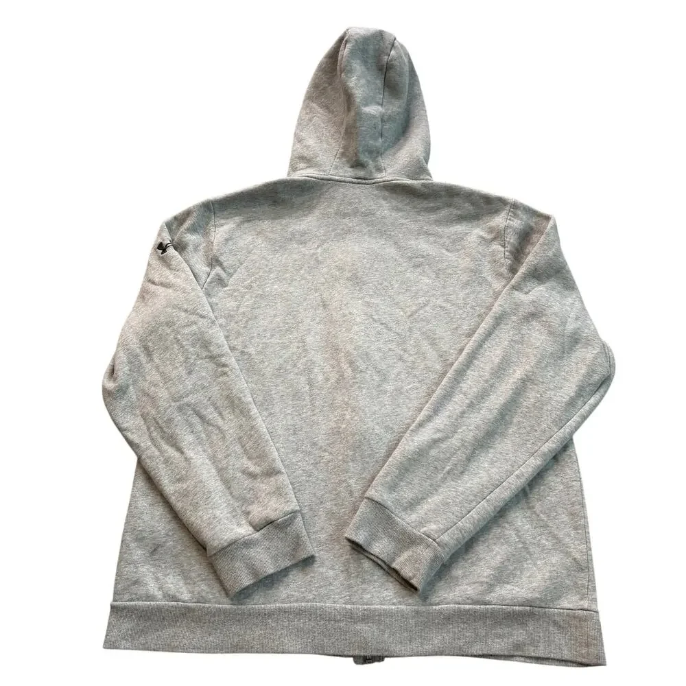 Under Armour IMG Academy Full Zip Hoodie Men's Large Gray Fleece Sweatshirt